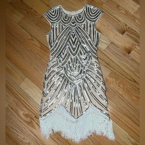 NWOT Boutique Sequin Flapper Dress SMALL